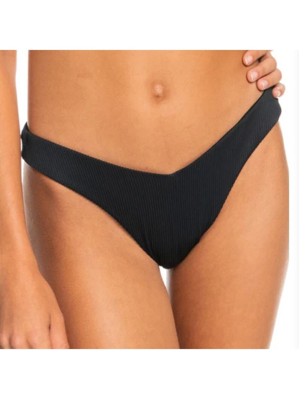 Roxy Women’s Rib Roxy Love Black Cheeky High Leg Swim Bottom